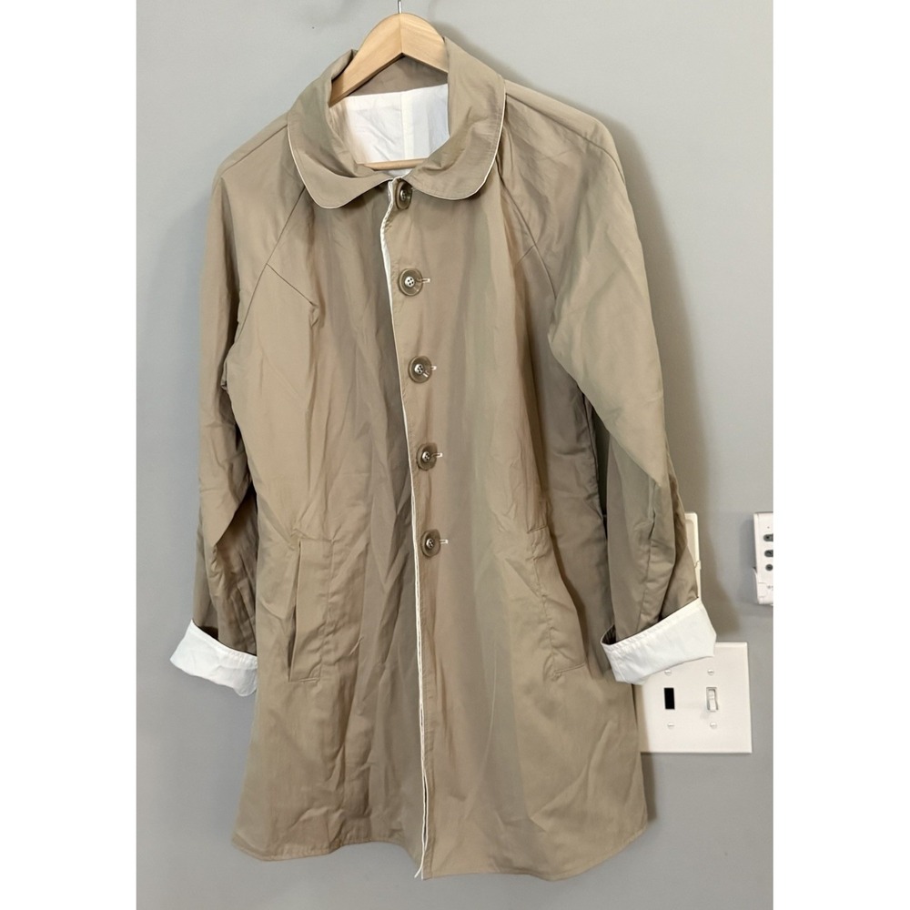 UBU Jacket Reversible Trench Coat Lightweight Water Repellent Small New